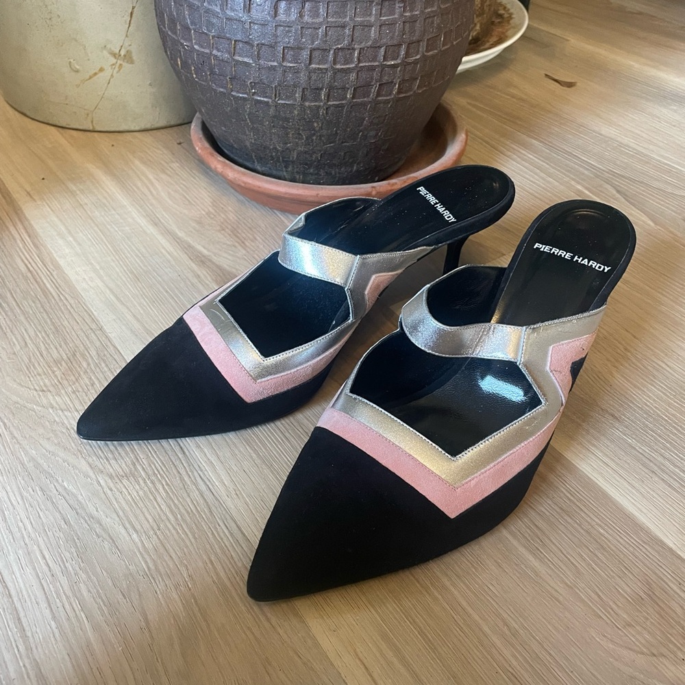 Fabulous Suede Pierre Hardy Stiletto Mules